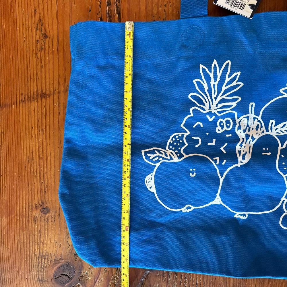 NWT Madhappy Pantry Large Blue Tote Bag 100% Cotton - Picture 5 of 10